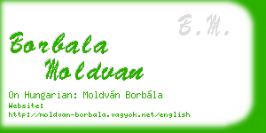 borbala moldvan business card